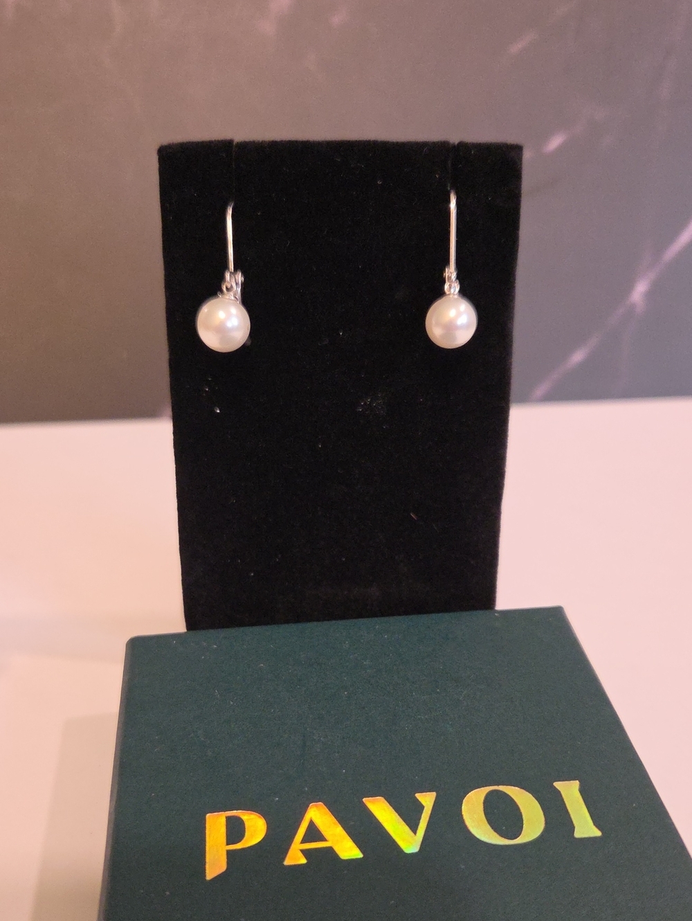 Pavoi White Pearl Drop Earrings - Classic Dangle Design